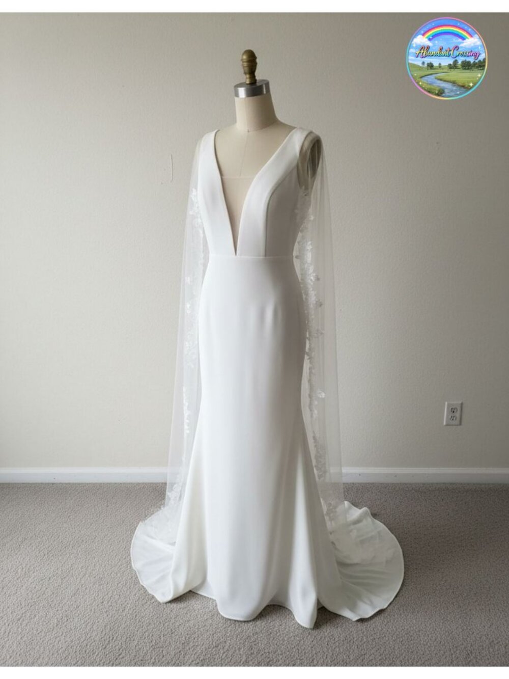 1 Tier Wedding Veil with Metal Comb Chapel Length Tulle Bridal Veil